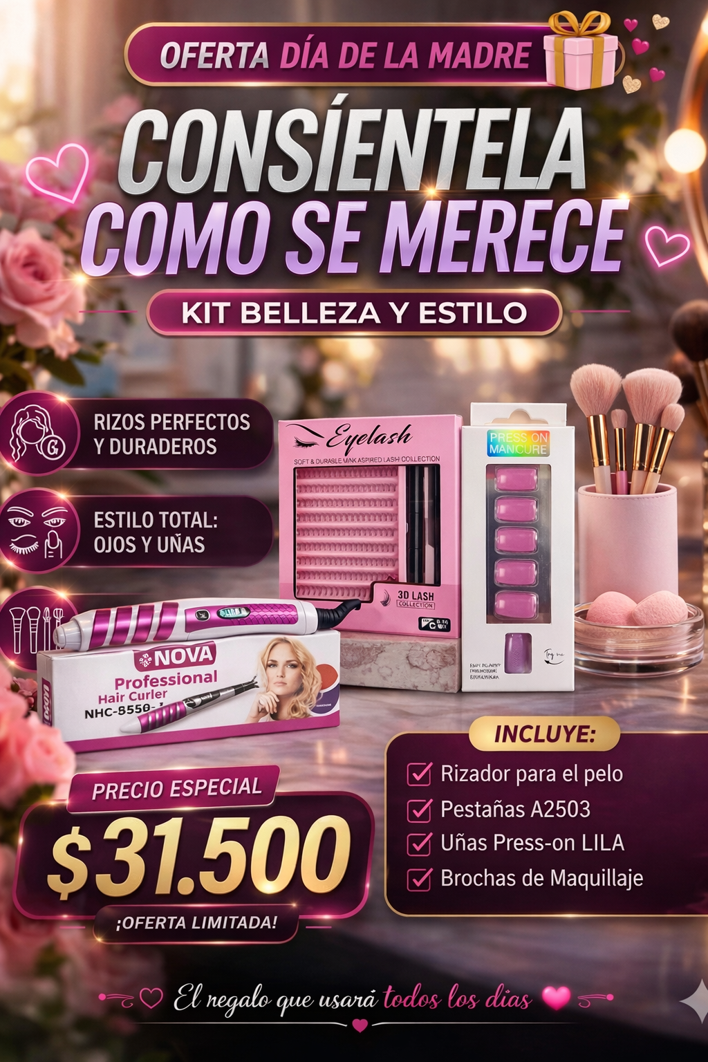 DIA DE LA MADRE KIT BELLEZA Y ESTILO